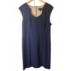 Connected Apparel Sz 16 Navy Blue Shift Dress